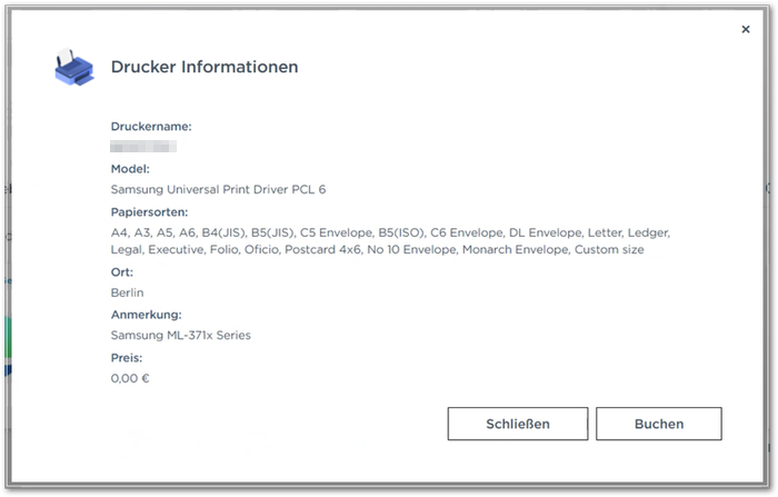 Drucker Informationen