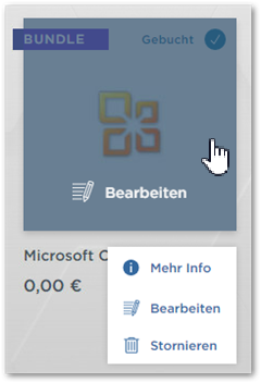 gebuchtes Bundle bearbeiten